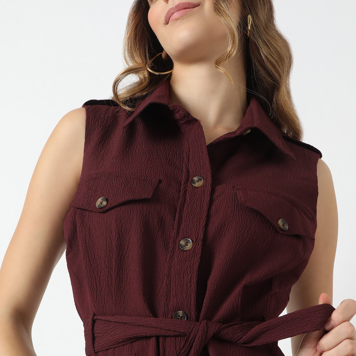 Regular Fit Solid Dress