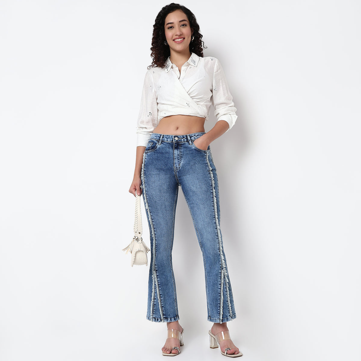 Highwaist Bootcut Side Gusset Look Denim