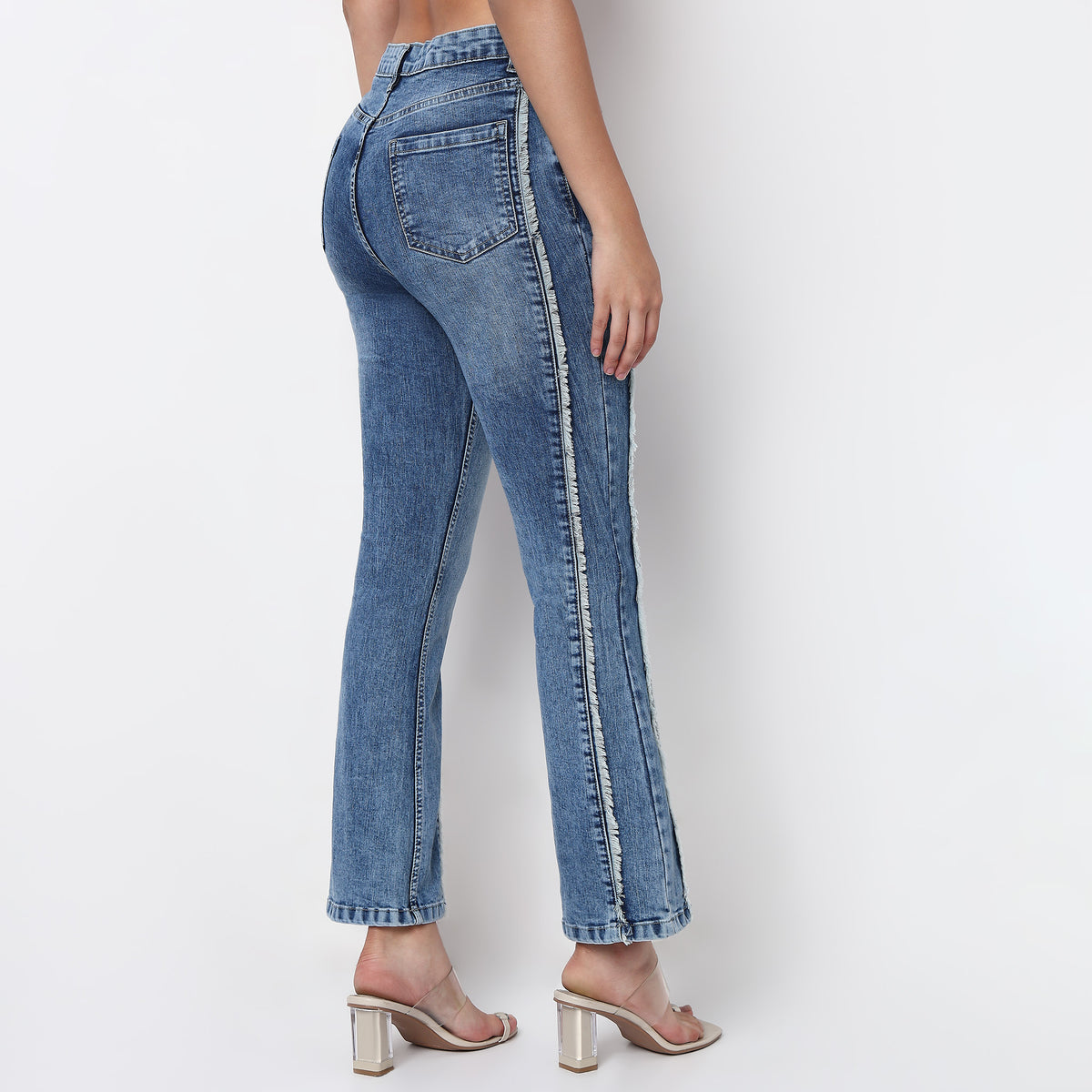 Highwaist Bootcut Side Gusset Look Denim