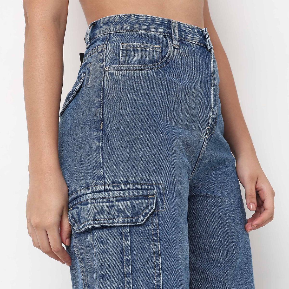 Denim Midstone Color Street Look Cargo JORTS