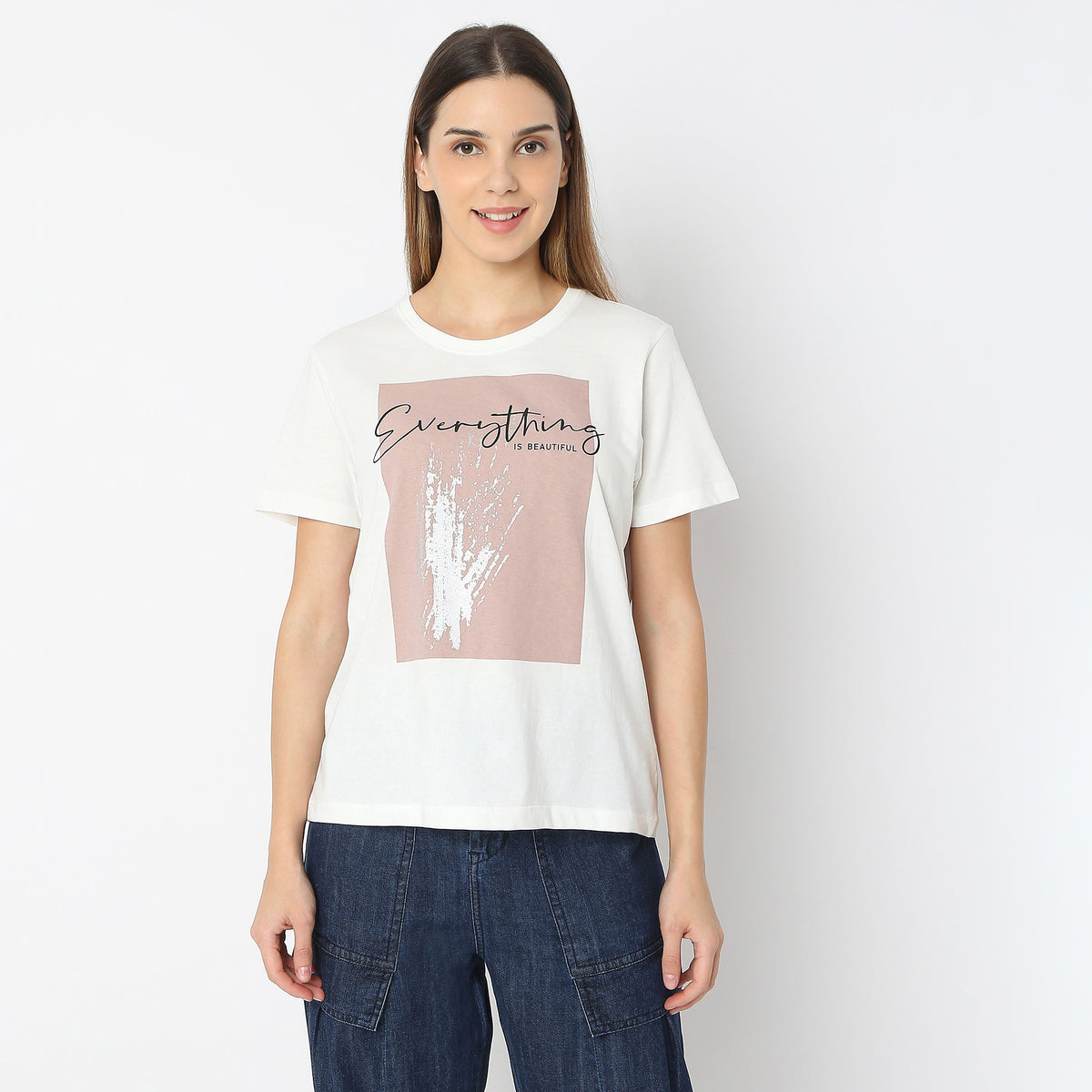 Printed Quote "Everything is Beautiful" T-Shirt