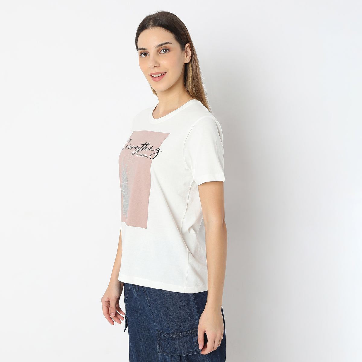 Printed Quote "Everything is Beautiful" T-Shirt