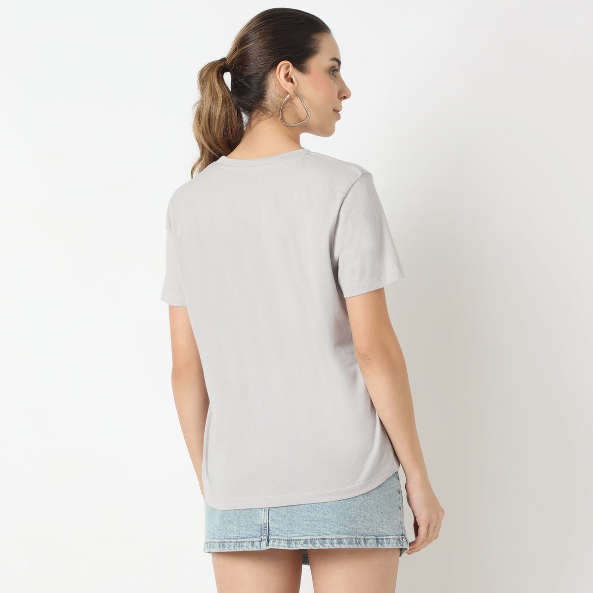Regular Fit Graphic Round Neck T-Shirt