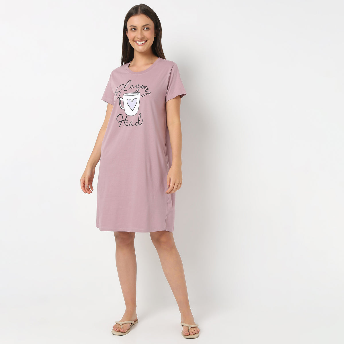 Round Neck Knee Length Floral Shorts