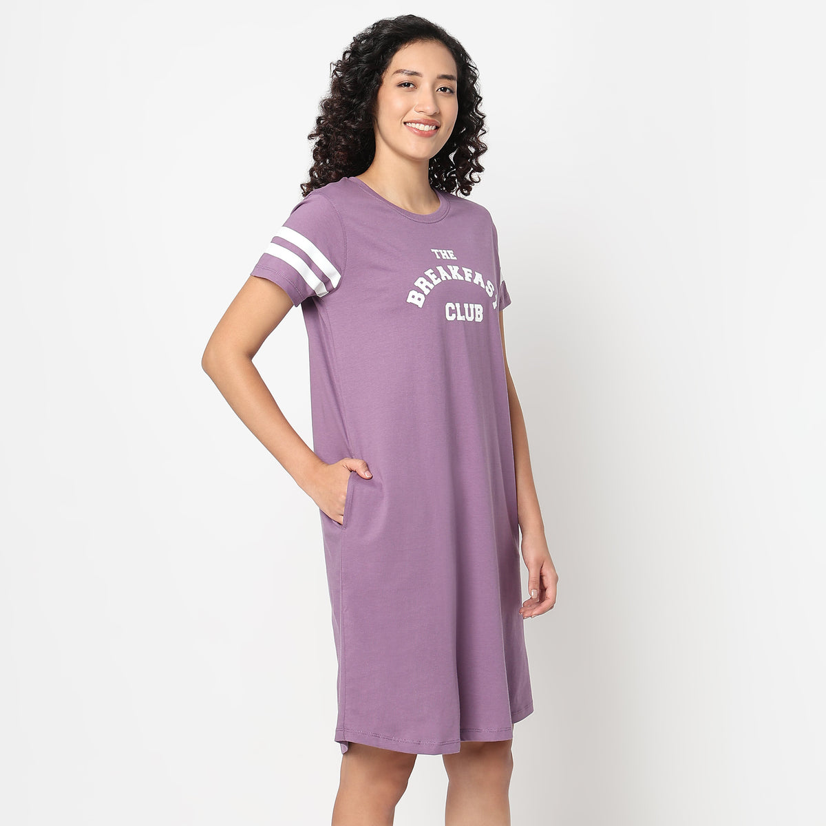 Printed Night Short Gown