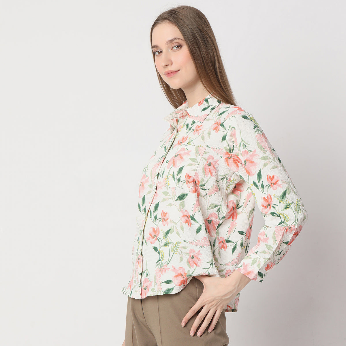 Regular Fit Printed Regular Length Shirt