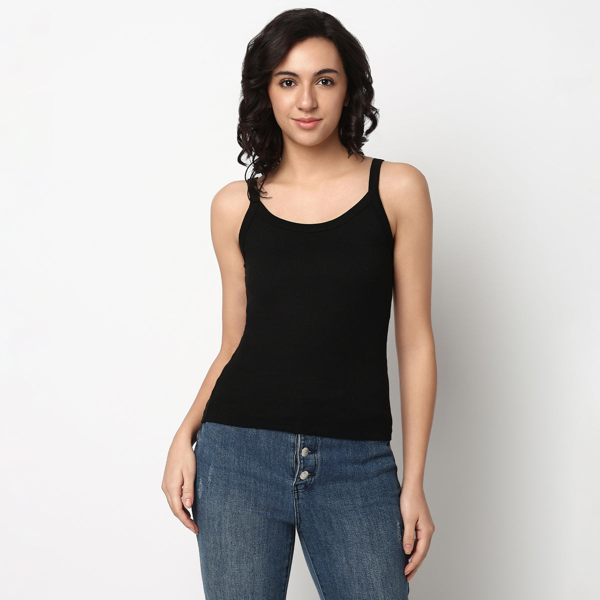 Cotton Spandex Slip Dress