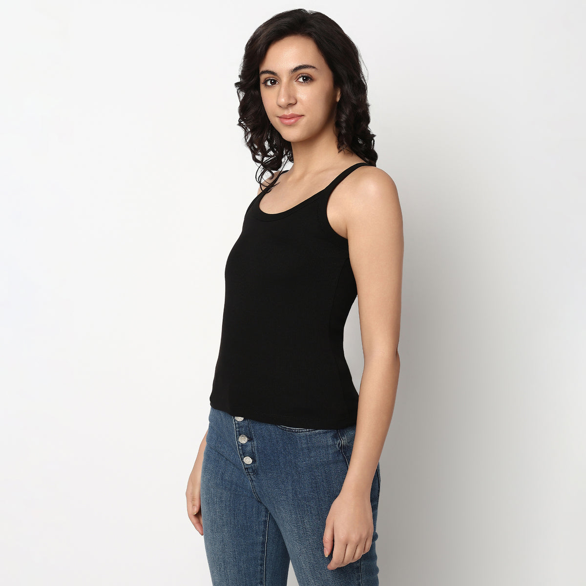 Cotton Spandex Slip Dress