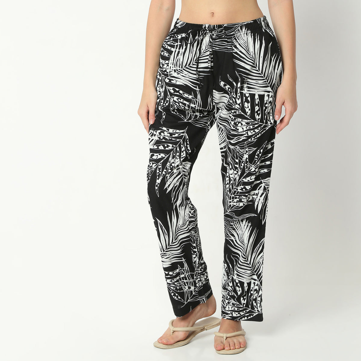 Regular Fit Printed Lapel Collar Regular Length Shirt with Pyjama Sleepwear Set