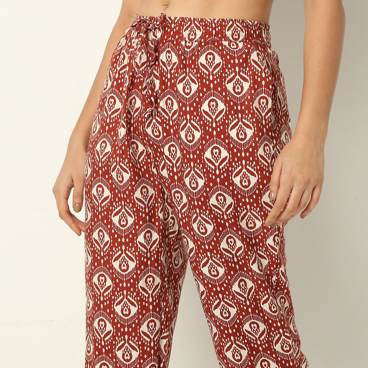 Regular Fit Printed Lapel Collar Shirt with Pyjama Set