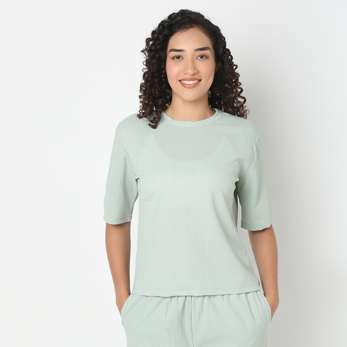 Solid Fashion Loungewear Top