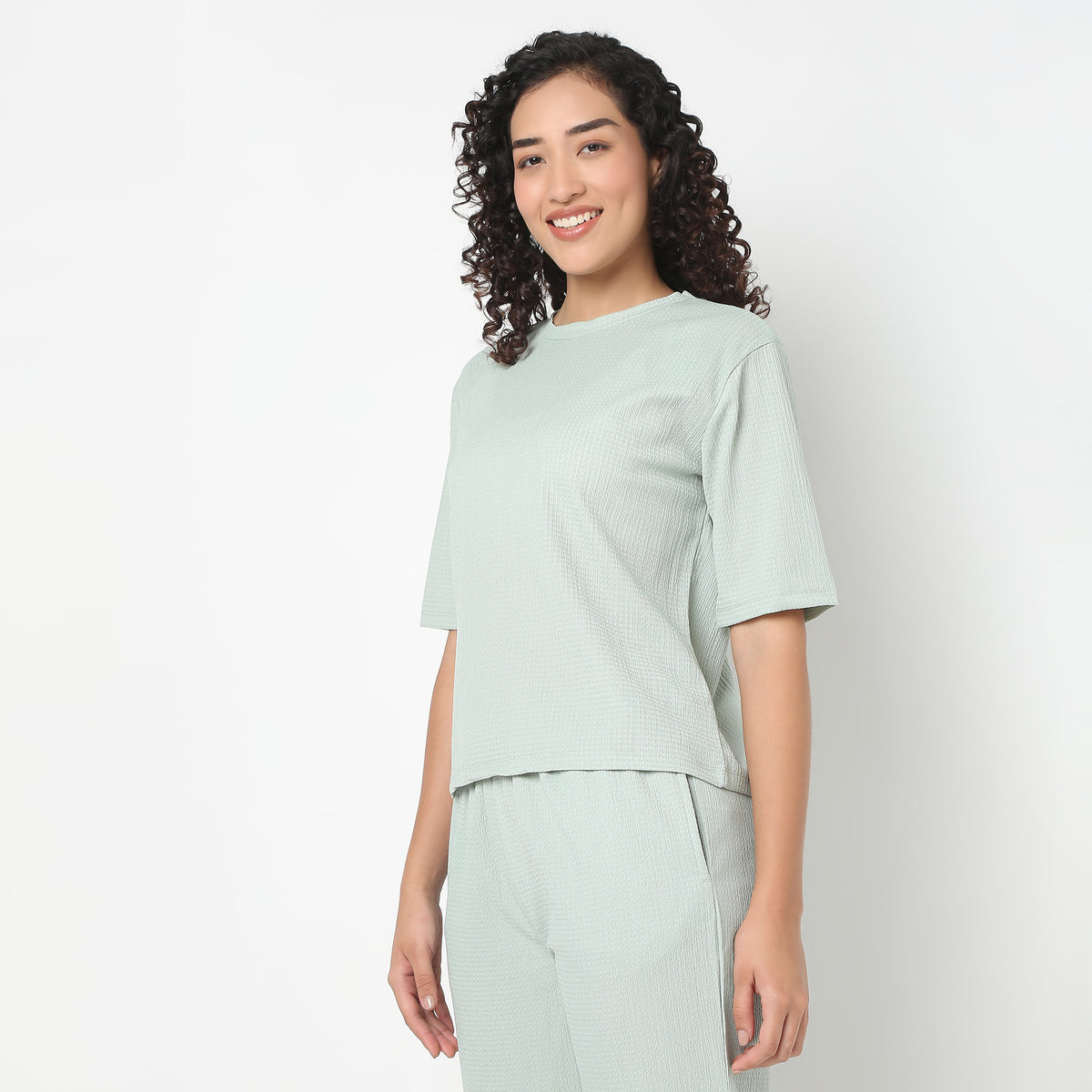 Solid Fashion Loungewear Top
