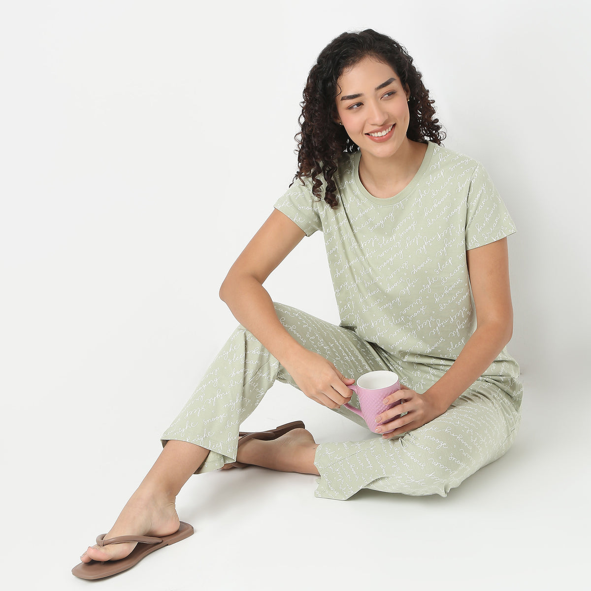 Loungewear Text Print T-shirt