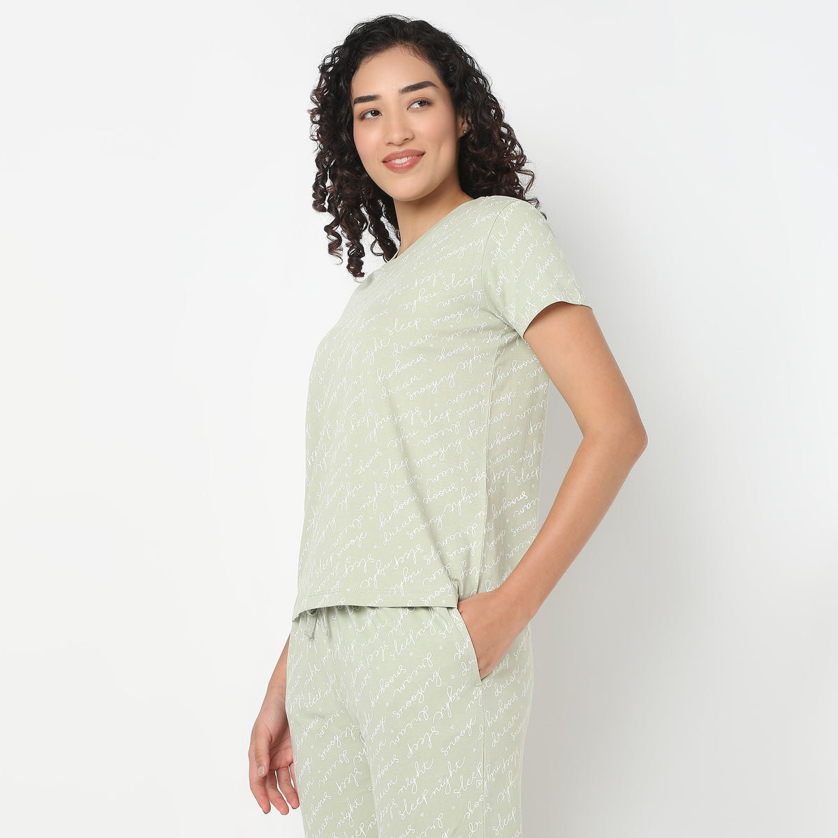 Loungewear Text Print T-shirt