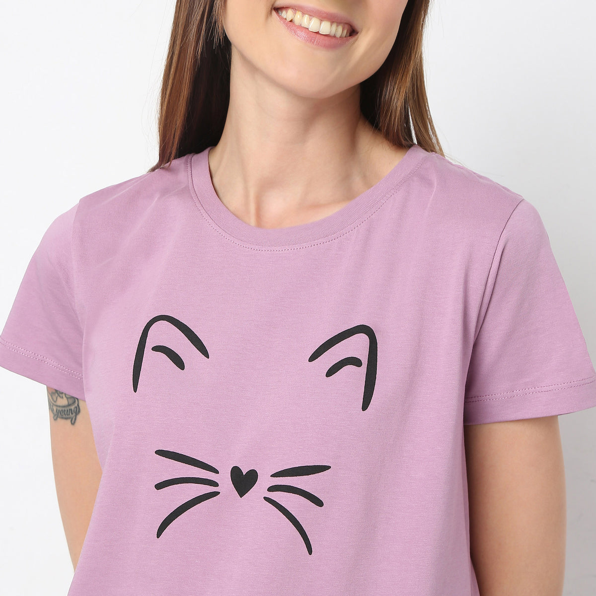 Regular Fit Printed Crew Neck T-Shirt