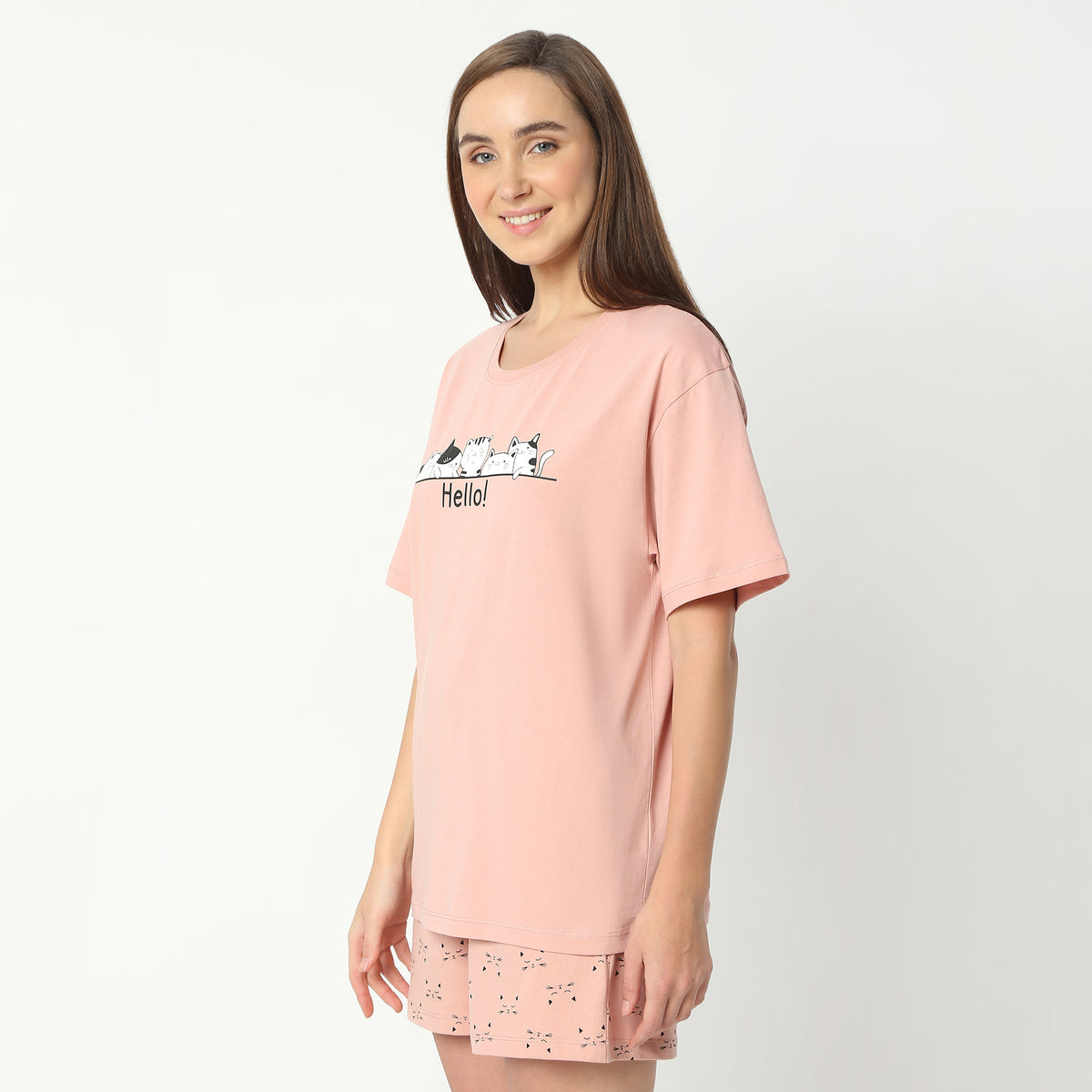 Regular Fit Printed Crew Neck Regular Length T-Shirt
