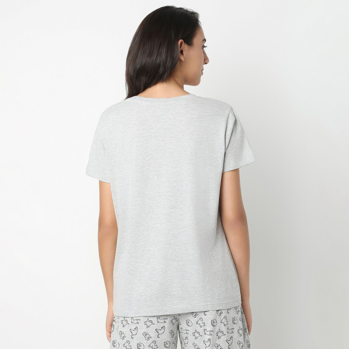 Regular Fit Animal Print Crew Neck T-Shirt