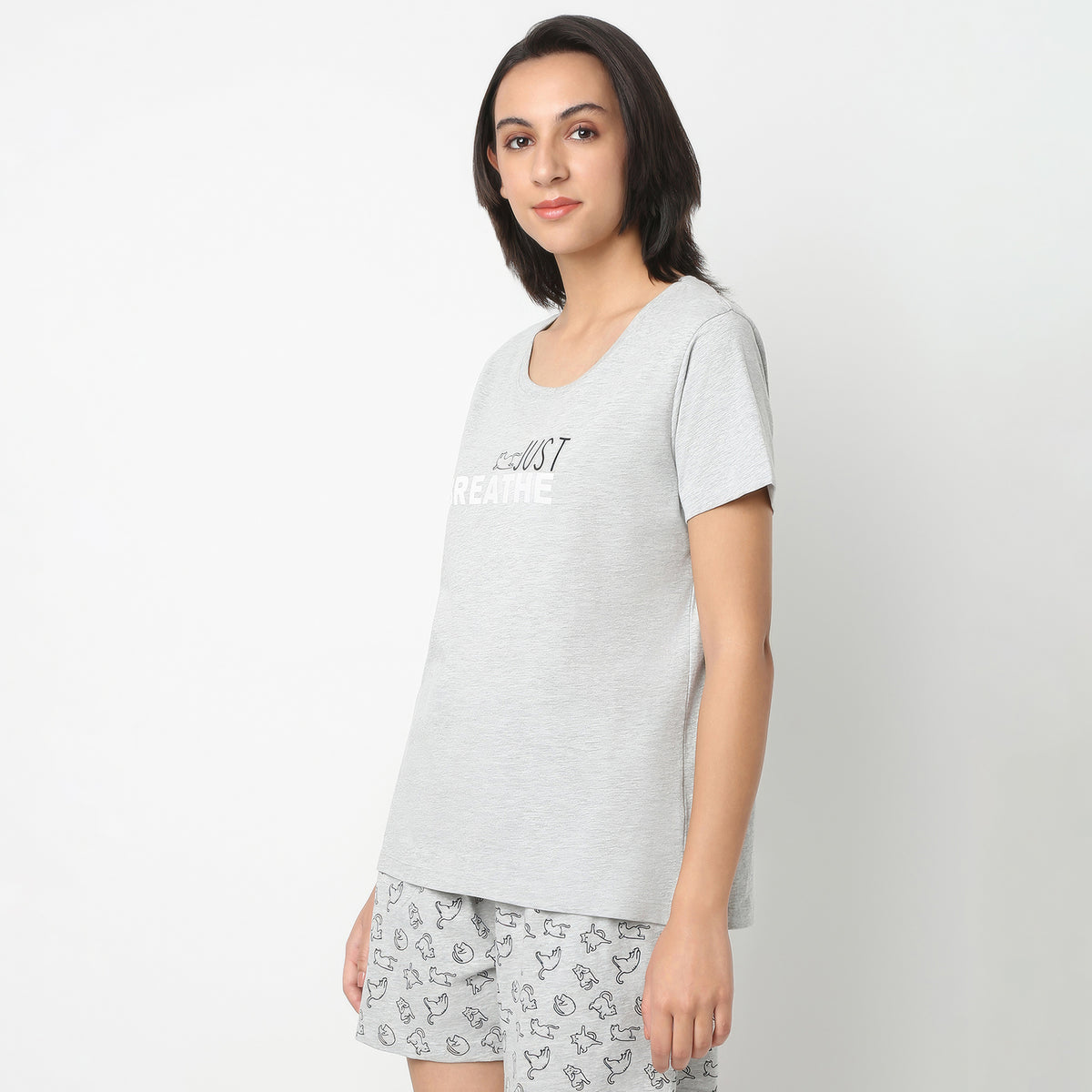 Regular Fit Animal Print Crew Neck T-Shirt