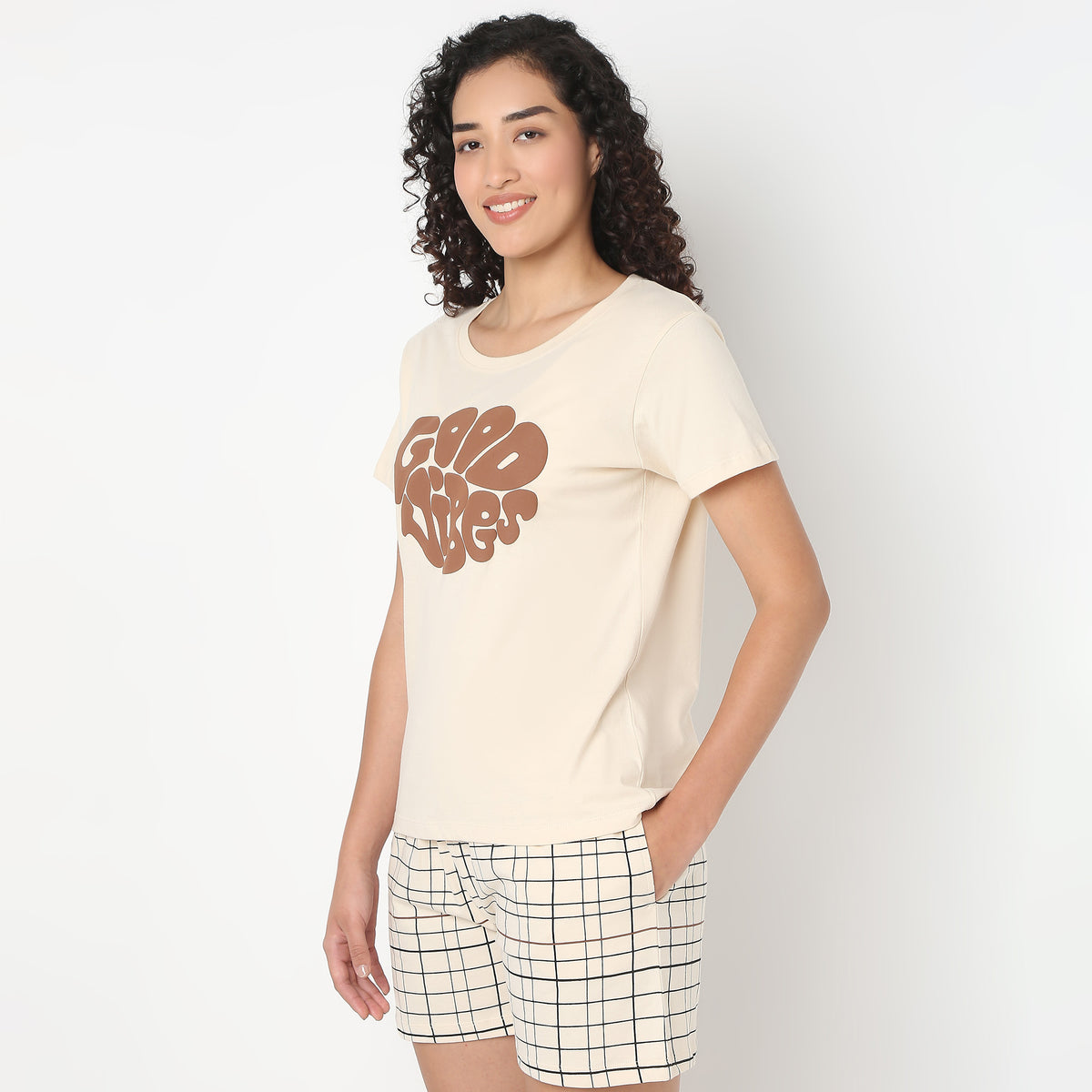 Chest Print Loungewear T-shirt