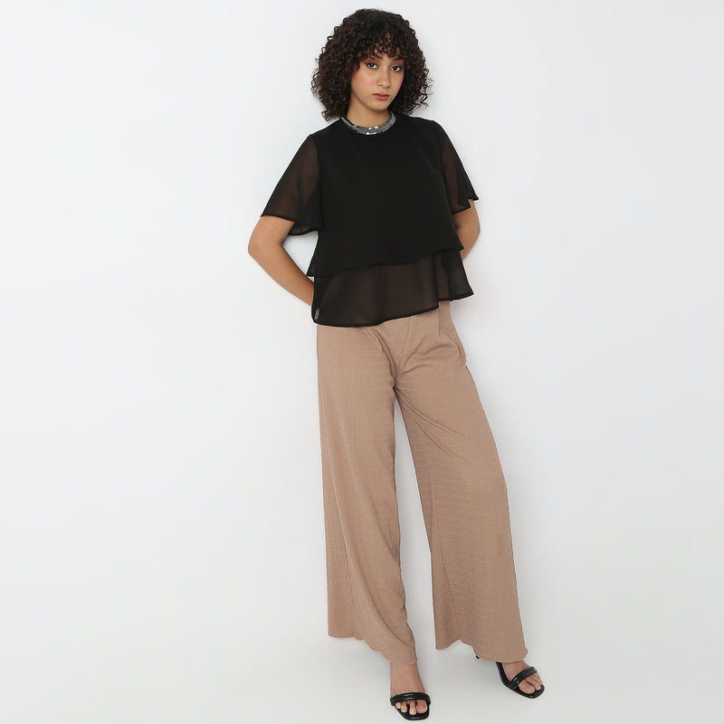 Regular Fit Solid Fusion Top