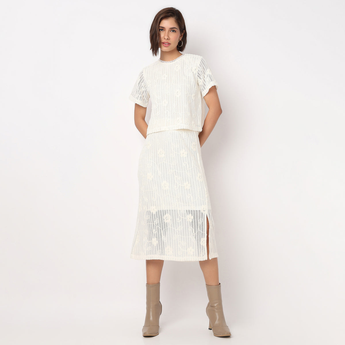 Short Sleeve Lace Top