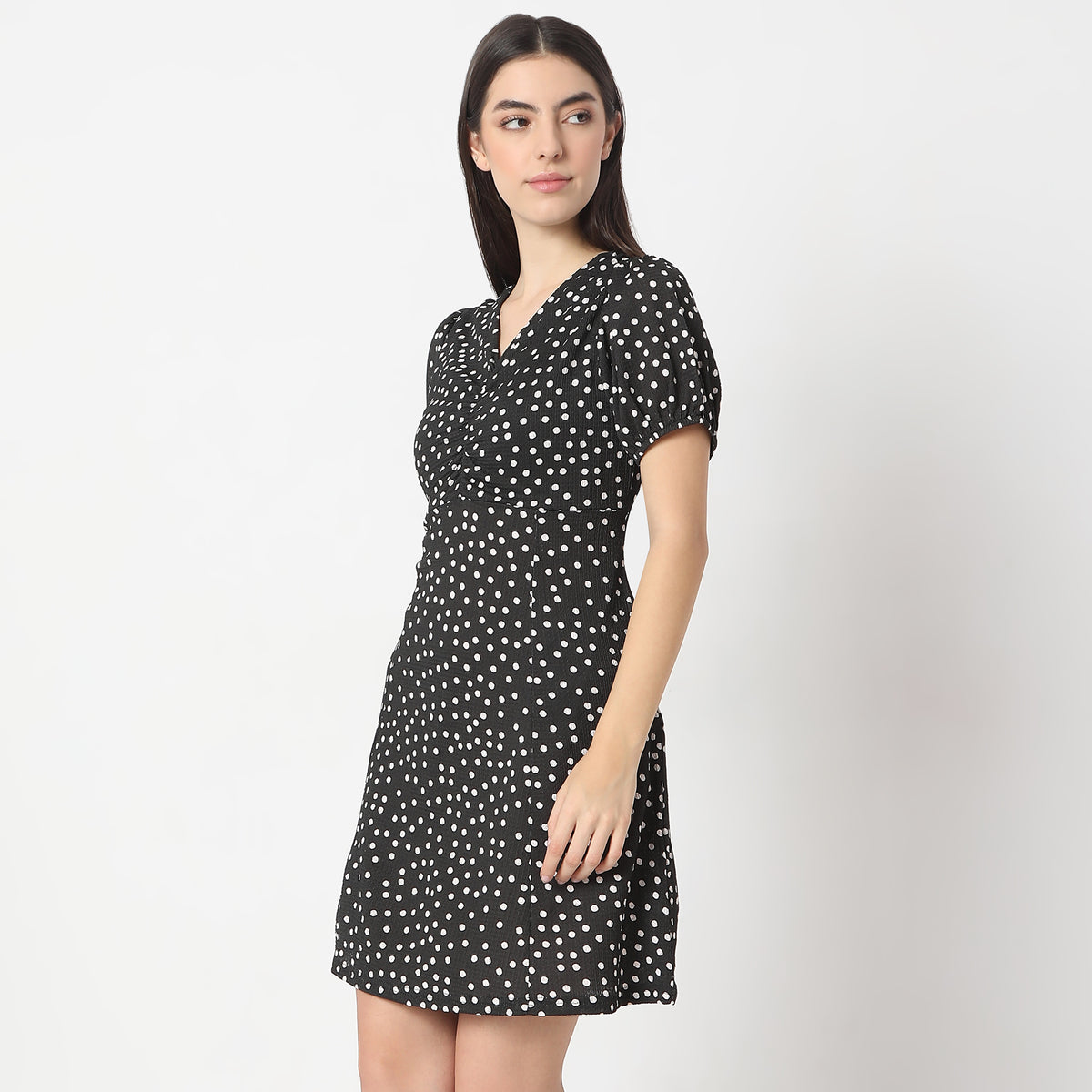 Flare Fit Printed Dress