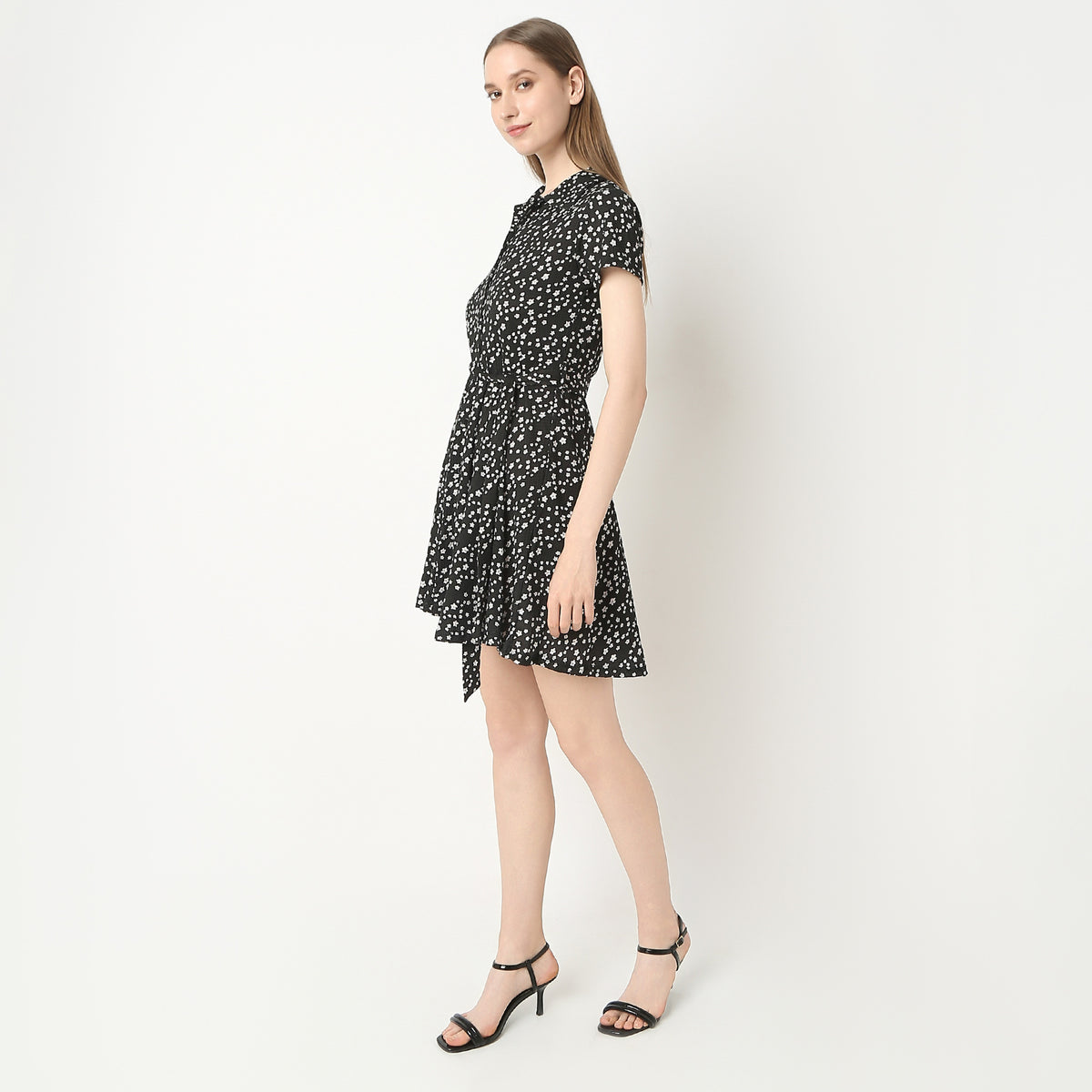 Flare Fit Printed Dress