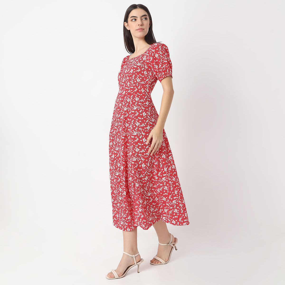 Flare Fit Printed Dress