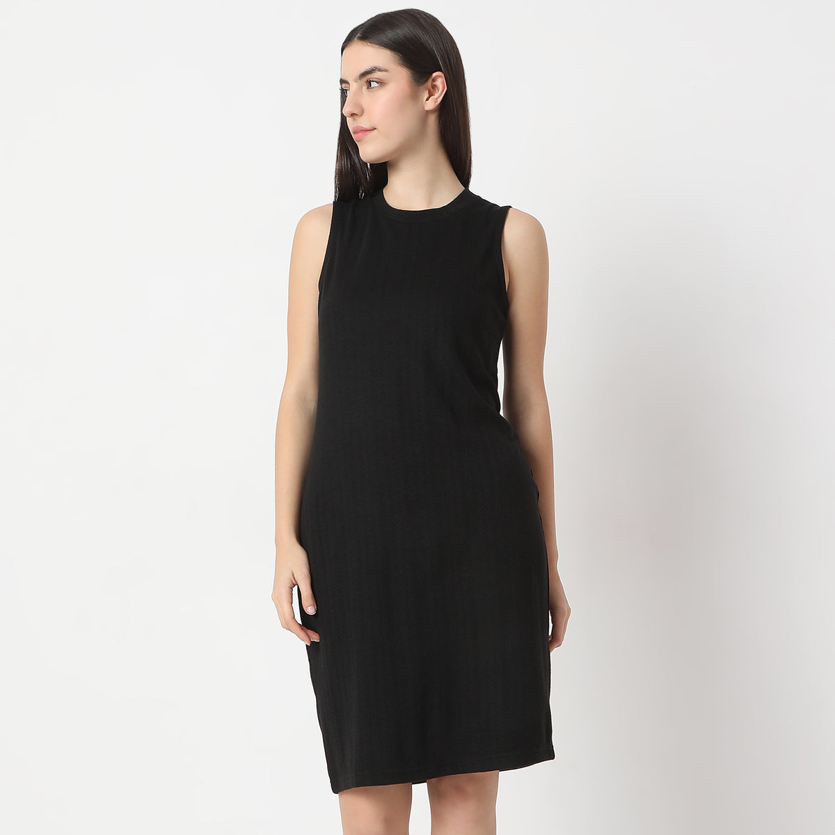 Slim Fit Solid Dress