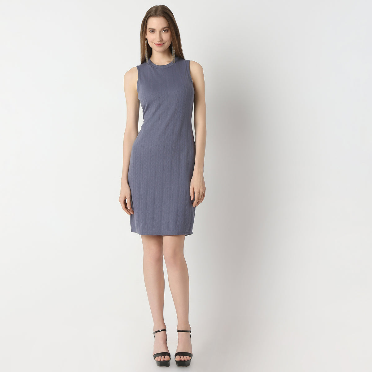 Slim Fit Solid Dress