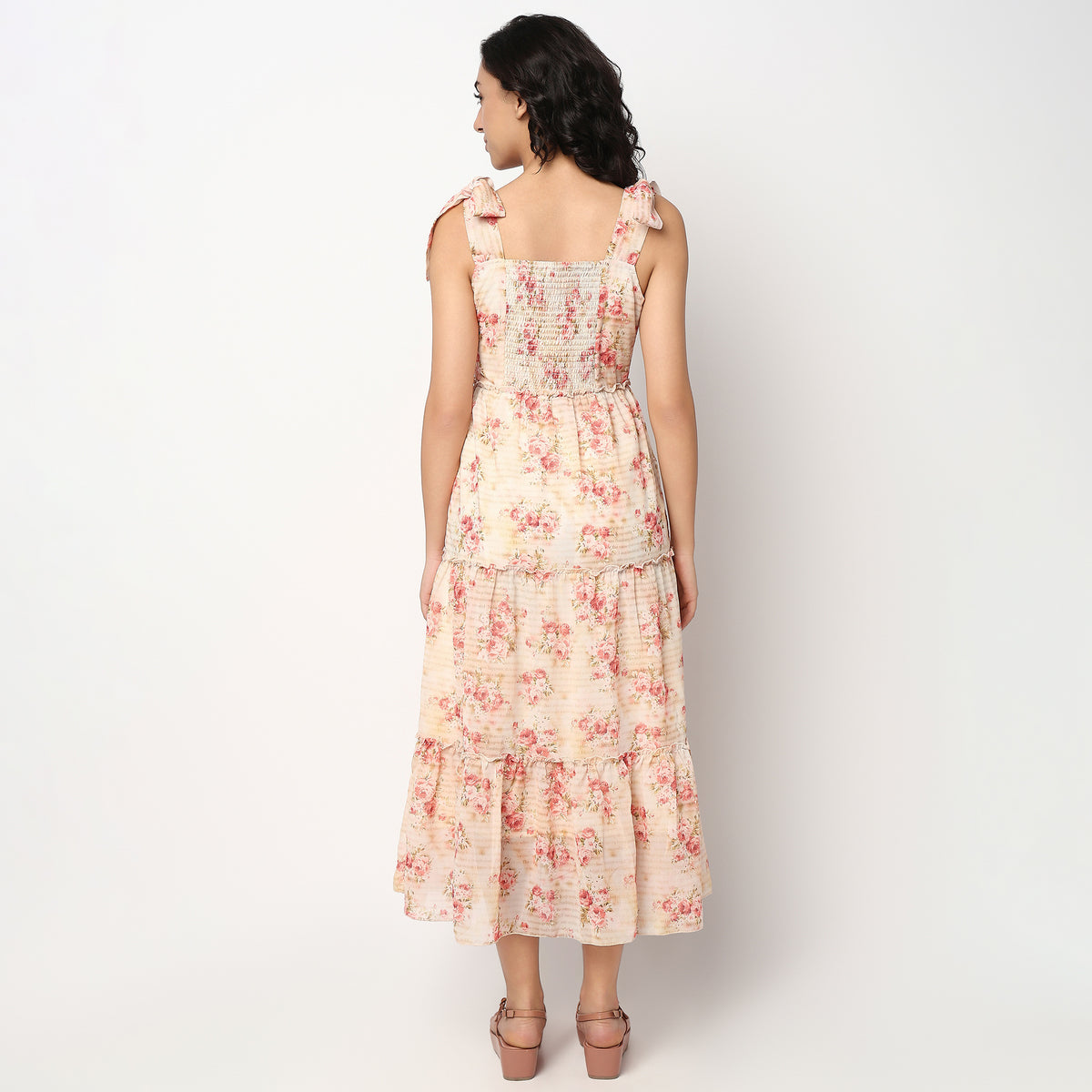 Buy Women Flare Fit Floral Sleeveless Dress  - Style Union