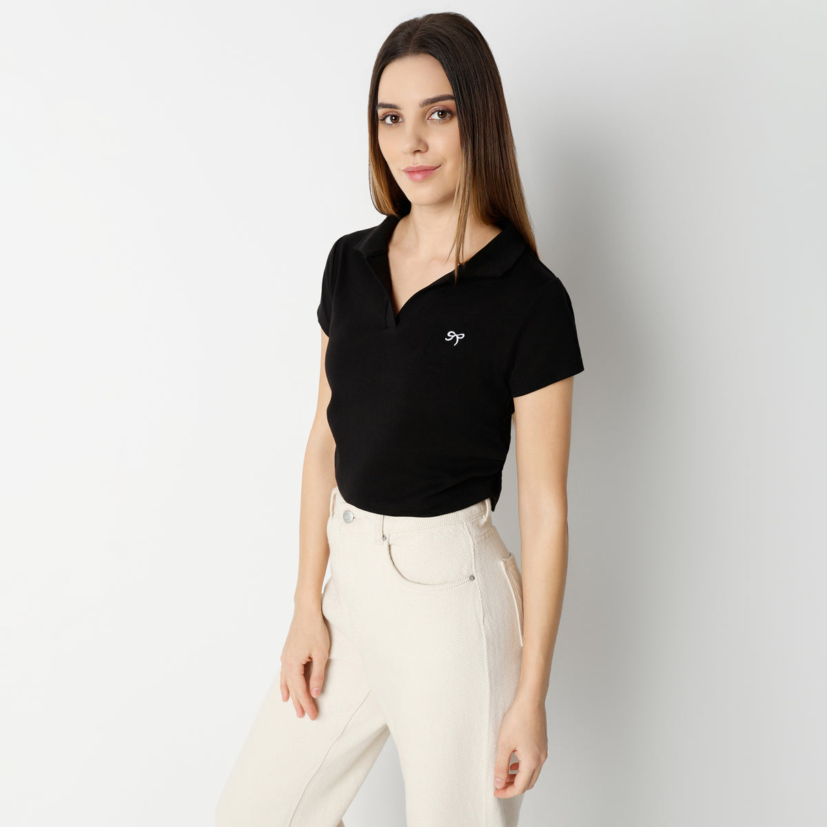 Slim Fit Solid Short Length T-Shirt