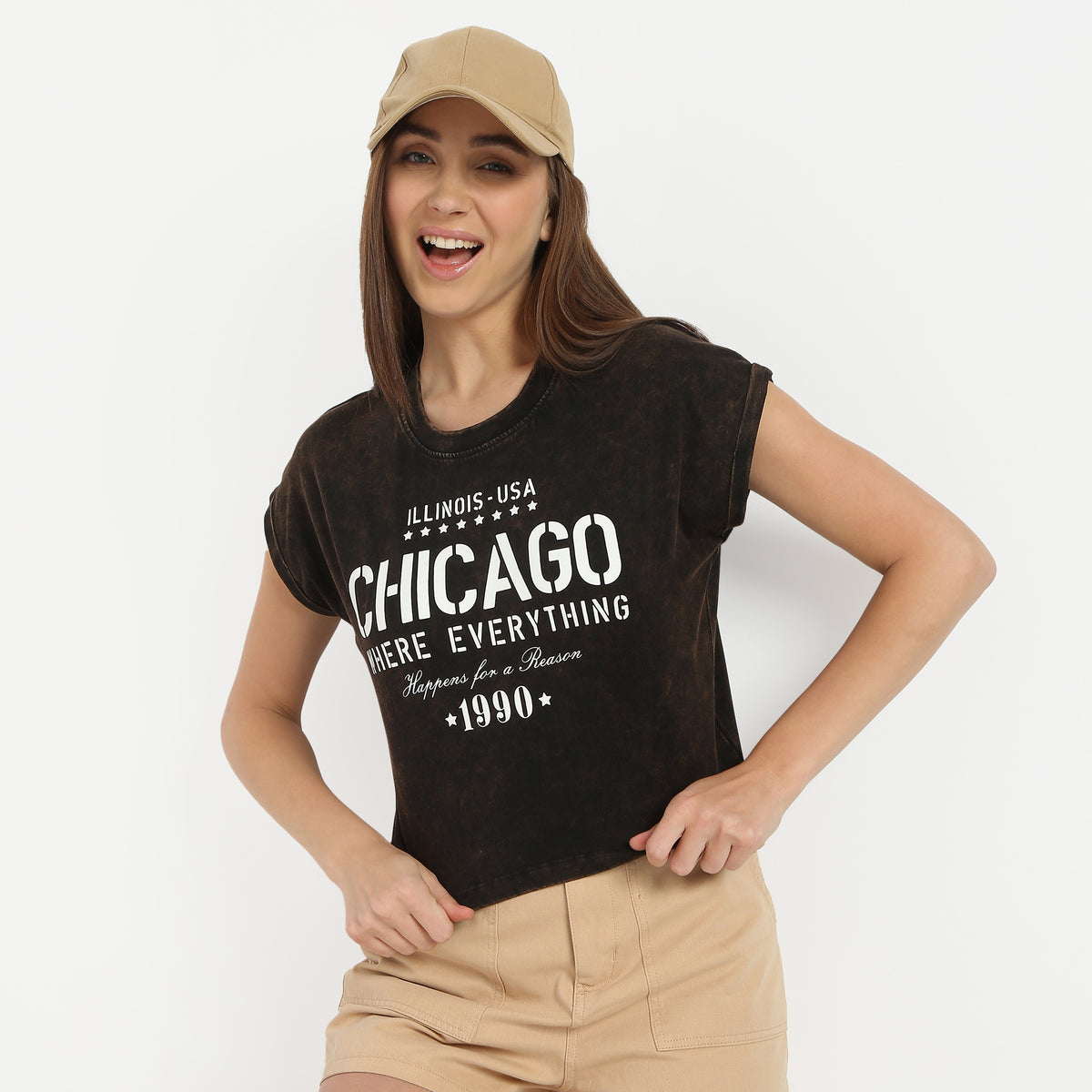 Boxy Fit Print T-Shirt