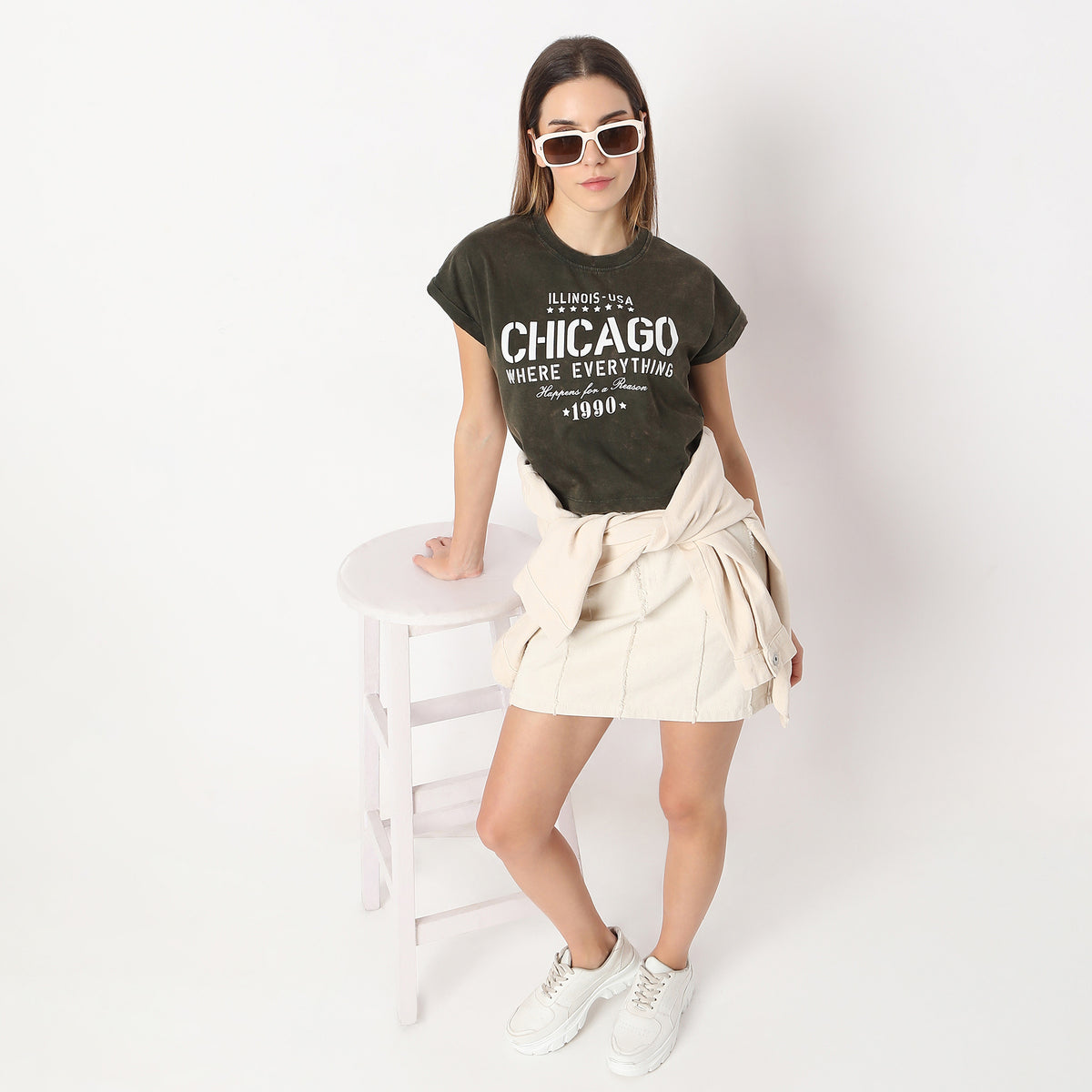 Boxy Fit Print T-Shirt