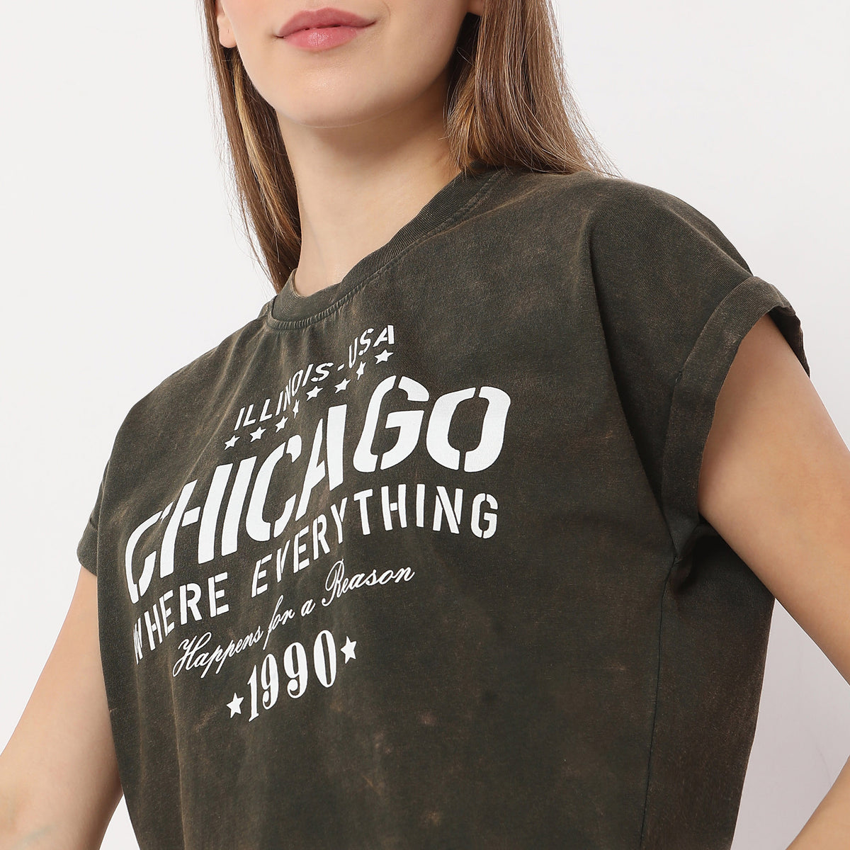 Boxy Fit Print T-Shirt