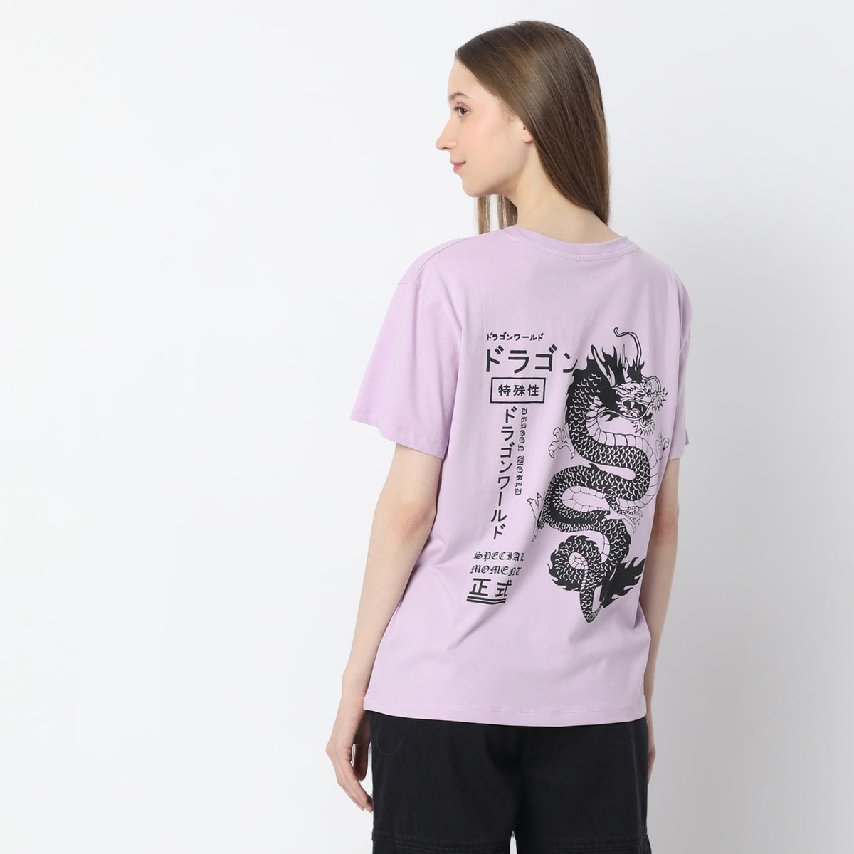 Oversized Front & Back Print T-Shirt