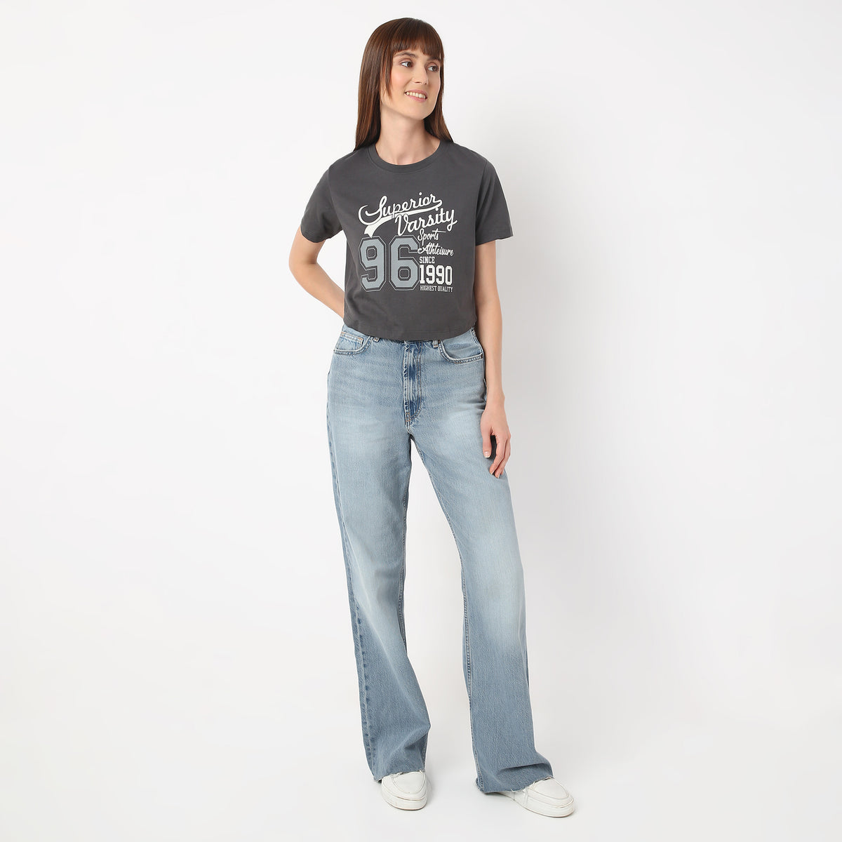 Regular Fit Graphic Round Neck T-Shirt