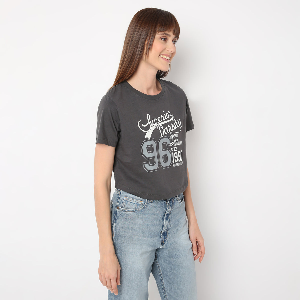 Regular Fit Graphic Round Neck T-Shirt