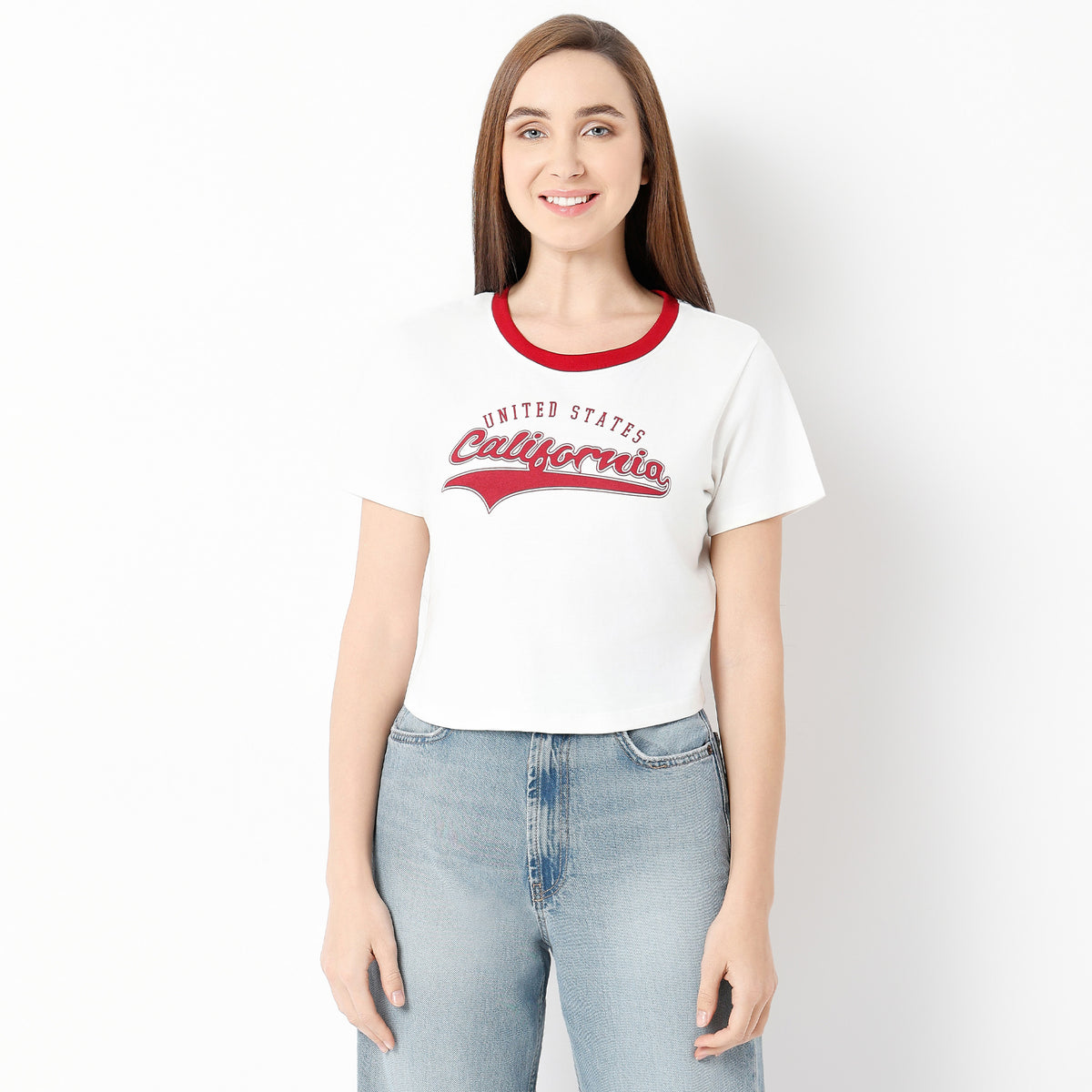 Regular Fit Graphic Round Neck T-Shirt