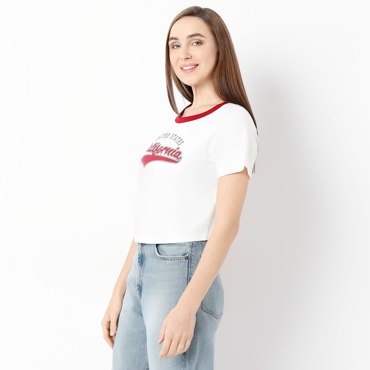 Regular Fit Graphic Round Neck T-Shirt