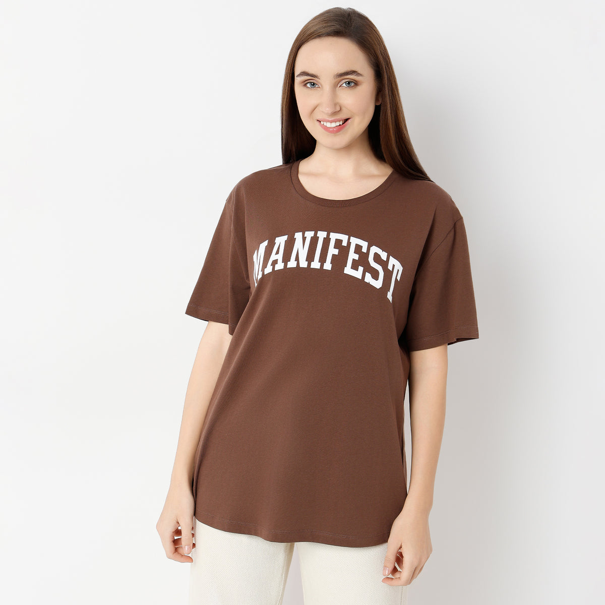 Oversize Graphic Round Neck T-Shirt