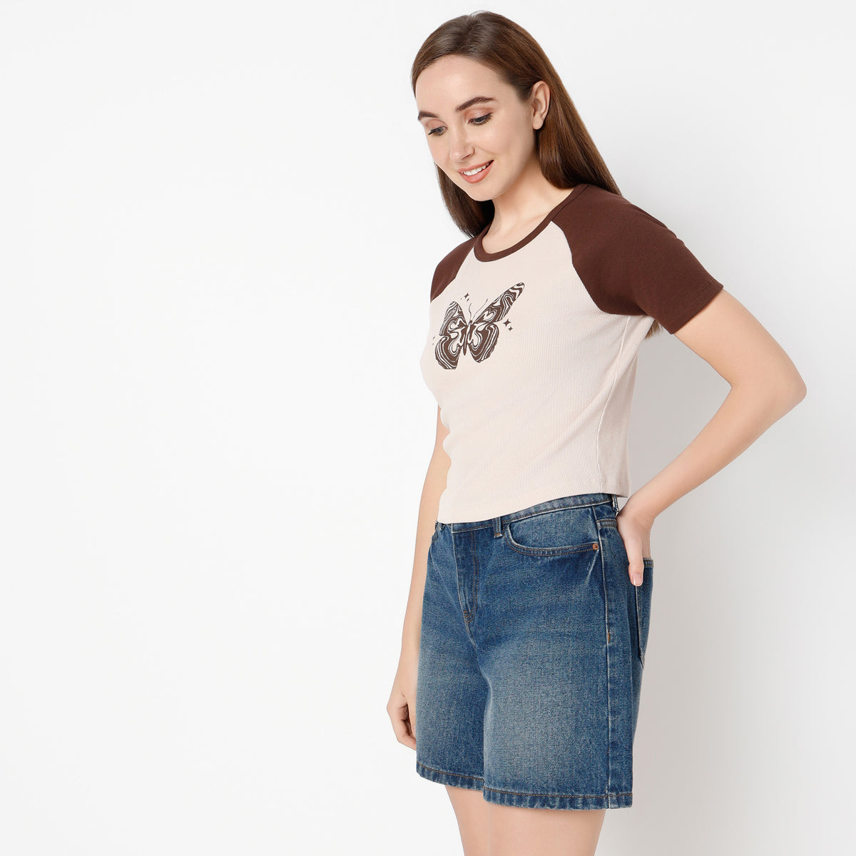 Regular Fit Graphic Round Neck T-Shirt