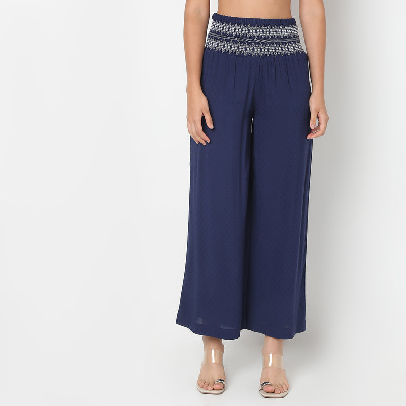 Betty Palazzo with embroidery detail