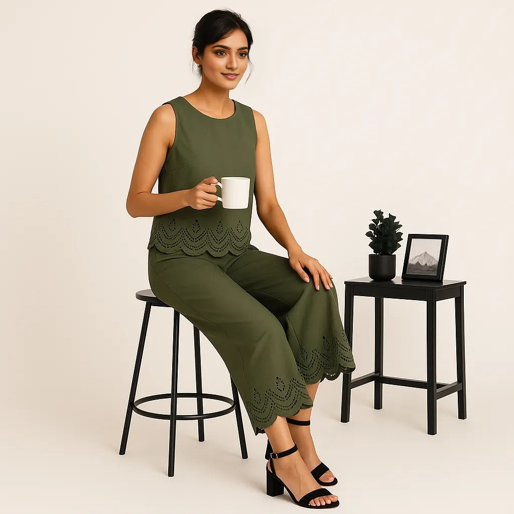 Buy Relax Fit Solid Palazzo - Style Union