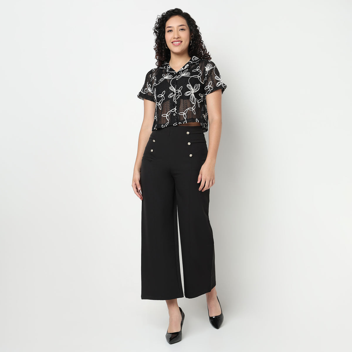 Buy Women Boxy Fit Floral Short Sleeve Shirt  - Style Union