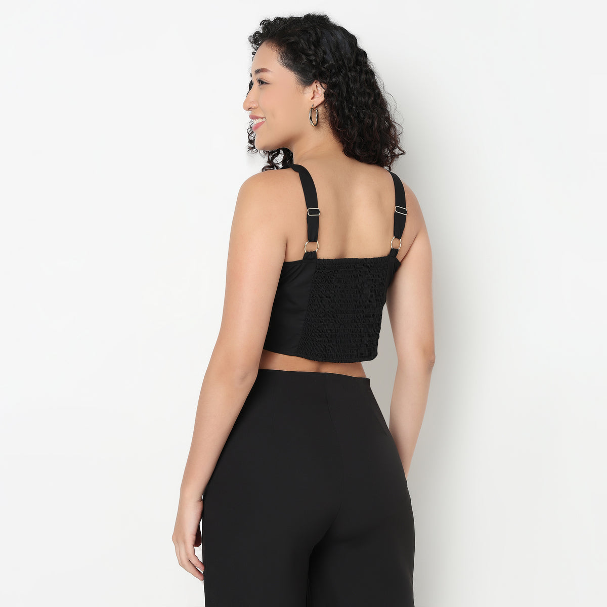 Buy Women Slim Fit Solid Sleeveless Top  - Style Union