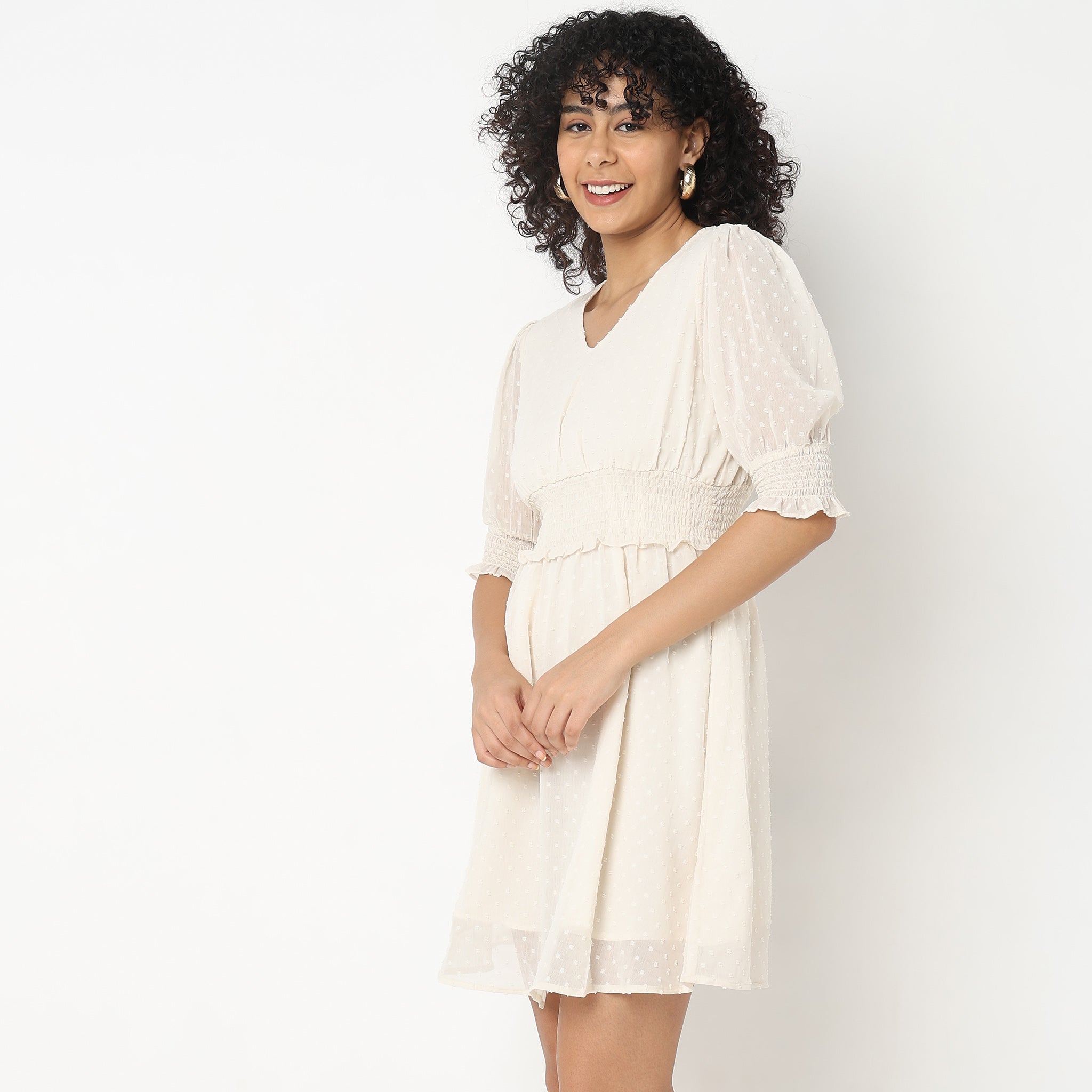 Relaxed Fit Embroidered Dress
