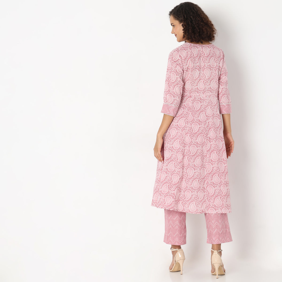 Flare Fit Embroidered Kurta Sets