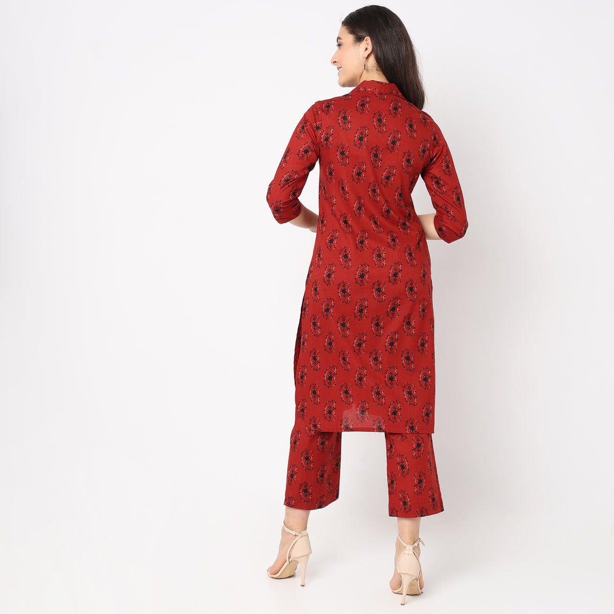 Flare Fit Printed Kurta Set