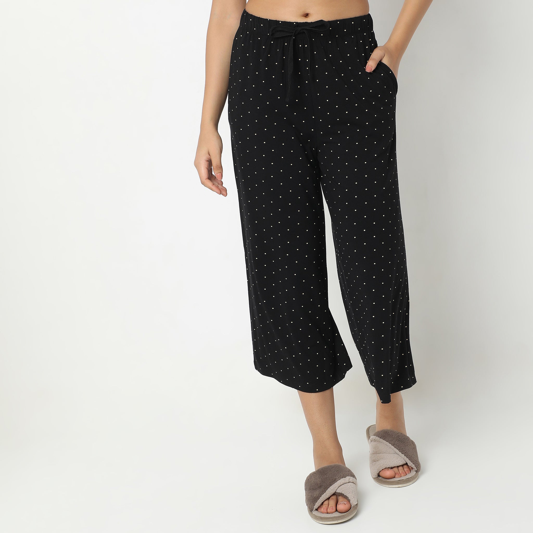 Regular Fit Printed Mid Rise Culottes